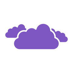 Clouds Multicolor Glyph Icon