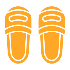 Slippers Multicolor Glyph Icon