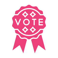 Ribbon Multicolor Glyph Icon