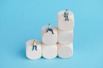 a hierarchy of advancement or representation of different social classes, three figures in...