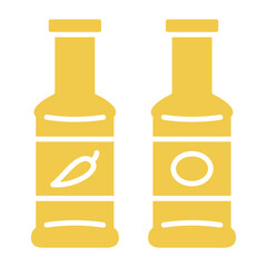Sauce Bottle Multicolor Glyph Icon