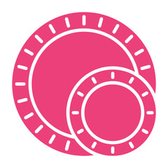 Naklejka premium Plastic Plate Multicolor Glyph Icon