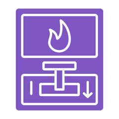 Fire Alarm Multicolor Glyph Icon