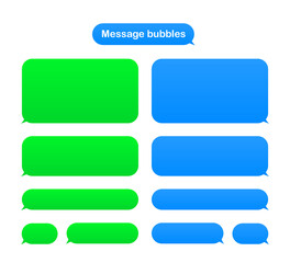 Message bubbles design template for messenger chat.  stock illustration.