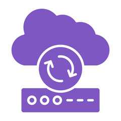 Cloud Sync Multicolor Glyph Icon