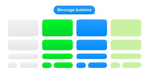 Message bubbles design template for messenger chat.  stock illustration.