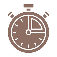 Stopwatch Multicolor Glyph Icon