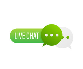 live chat speech bubbles concept.  stock illustration.