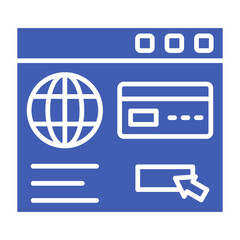 Online Card Payment Multicolor Glyph Icon