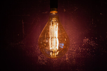 edison electrical lamp in retro style Close up