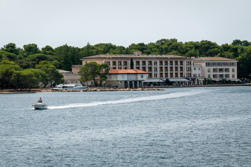 Naklejka premium Bootshaus / Boat House . Nationalpark Brijuni / National Park Brijuni . Istrien / Istria . Kroatien/Croatia . Europe