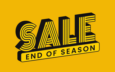Sale discount end of year.Vector illustration