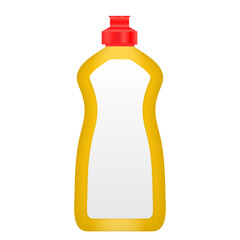 Dishwashing liquid. Cleaning Bottle Isolated On White Background.  stock illustration.