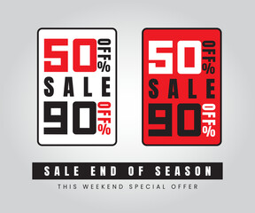 Obraz premium End of season. special offers Vector illustration