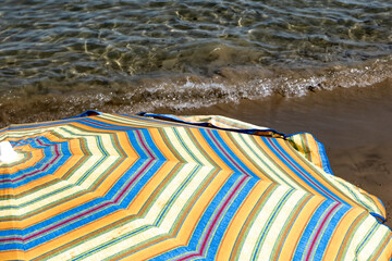 beach umbrella and sea