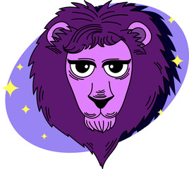 leo zodiac horoscope astrology fortune doodle clipart