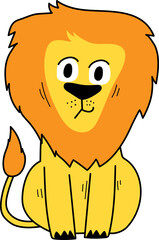 lion  clipart animal cartoon for kid