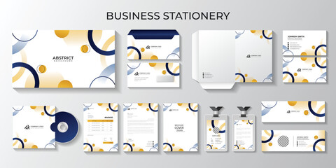 Fototapeta na wymiar abstract business stationery professional business full stationery and letterhead, identity, branding, id card, envelopes desgn