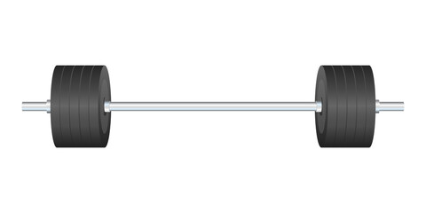 Realistic dumbbell isolated on white background.  stock illustartion.