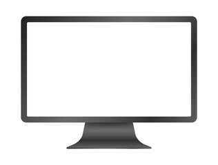 Computer display isolated in realistic design on white background.  stock illustration.
