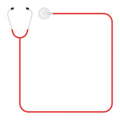 Stethoscopes banner, medical equipment for doctor.  stock illustration