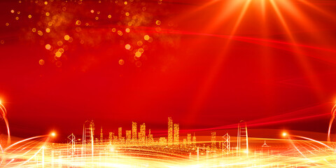 premium red gold background
