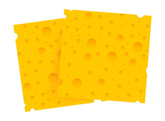 3 views yummy cheese. Seamless cheese texture with large holes.  stock illustration.