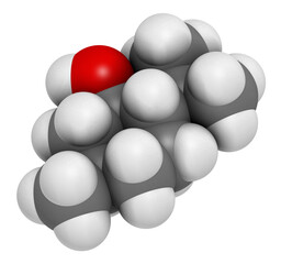 Menthol molecule. Present in peppermint, corn mints, etc