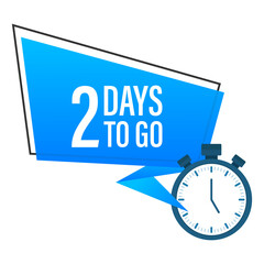 Two days to go sign.  stock illustration.