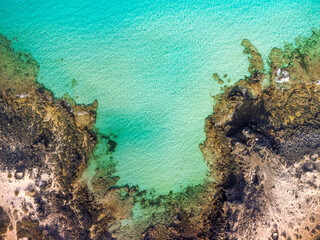 view of the sea and beach from Fuerteventura