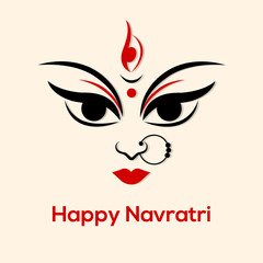 Happy navratri religious indian festival traditional background