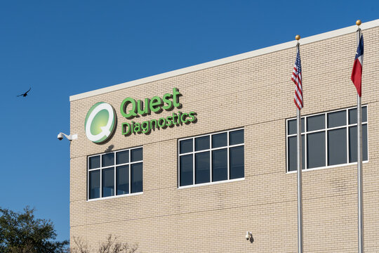 Irving, Texas, USA - March 20, 2022: Quest Diagnostics headquarters in Irving, Texas, USA. Quest Diagnostics is an American clinical laboratory.