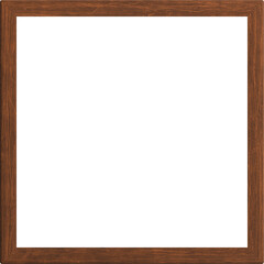 Square empty wooden frame.
