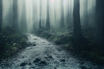 Obraz premium Digital Landscape Nature Stock Image
