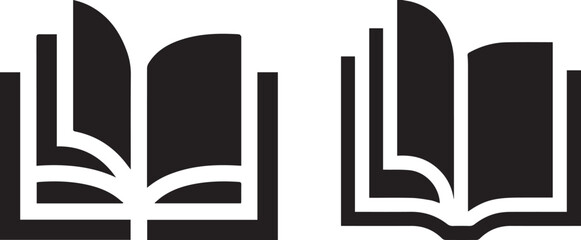 Vector book icons set. book silhouette icon set. Black and white book icons set. book sign collection. Simple book symbol