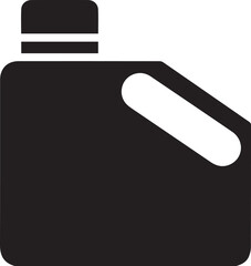 fuel can icon. Fuel Canister Flat Vector Icon. fuel canister with a biofuel icon. Canister of gasoline. Metal military style