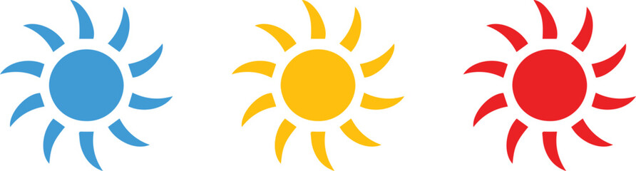 Yellow sun icon. Summer sunlight icon. sun for web icons. solar isolated icon. sunshine sun icon vector illustration icons
