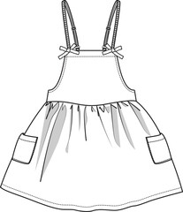 Pinafore Vector Sketch