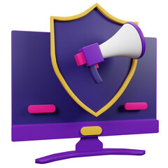 Protection 3D Icon Illustration for your website, user interface, and presentation. 3D render Illustration.
