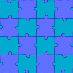 Game puzzles cartoon seamless kids pattern for wrapping and clothes print and school and fabrics and teamwork