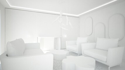 Architectur 3D Living Blanc