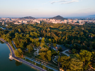 Obraz premium Sunset view of Rowing Venue in city of Plovdiv, Bulgaria