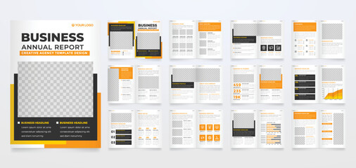 minimalist business brochure template with simple style and modern layout