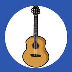 acoustic guitar vector illustration