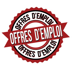 Job offers ( Offres d'emploi - in french language ) label or stamp