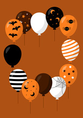 Vector illustration of Halloween day.