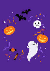 Vector illustration of Halloween day.