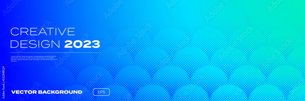 Poster Color gradient background, geometric halftone pattern, vector abstract trendy line graphic design. Simple minimal elements in halftone color gradient, modern pattern backgrounds