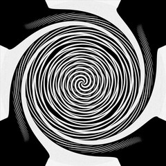 black and white background, circle pattern