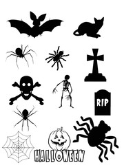 Fototapeta premium halloween icons set